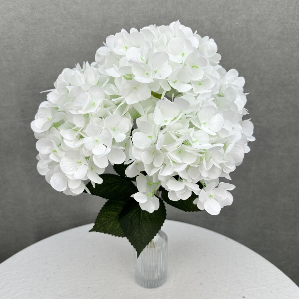 (White) Hydrangea Artificial Macrophylla Home Decor For Wedding Photography And Use-image-OPC-PJN55WG-NEW