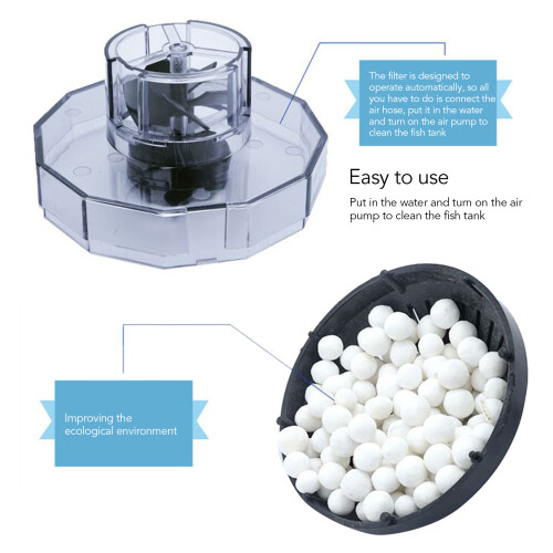 Runder PVC-Aquarium-Filterkübel, Saugreiniger 2