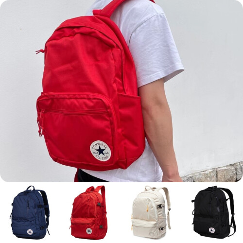 (Blue)Converse Canvas Rucksack große Kapazität Schüler Schule Reisetaschen Farbe einfarbig 2
