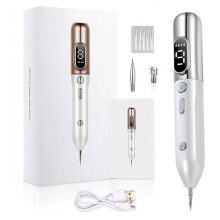 (Silver)LCD Laser Plasma Stift Set Schönheit Instrument Entfernung Haut Warze Tattoo Maulwurf Werkzeuge