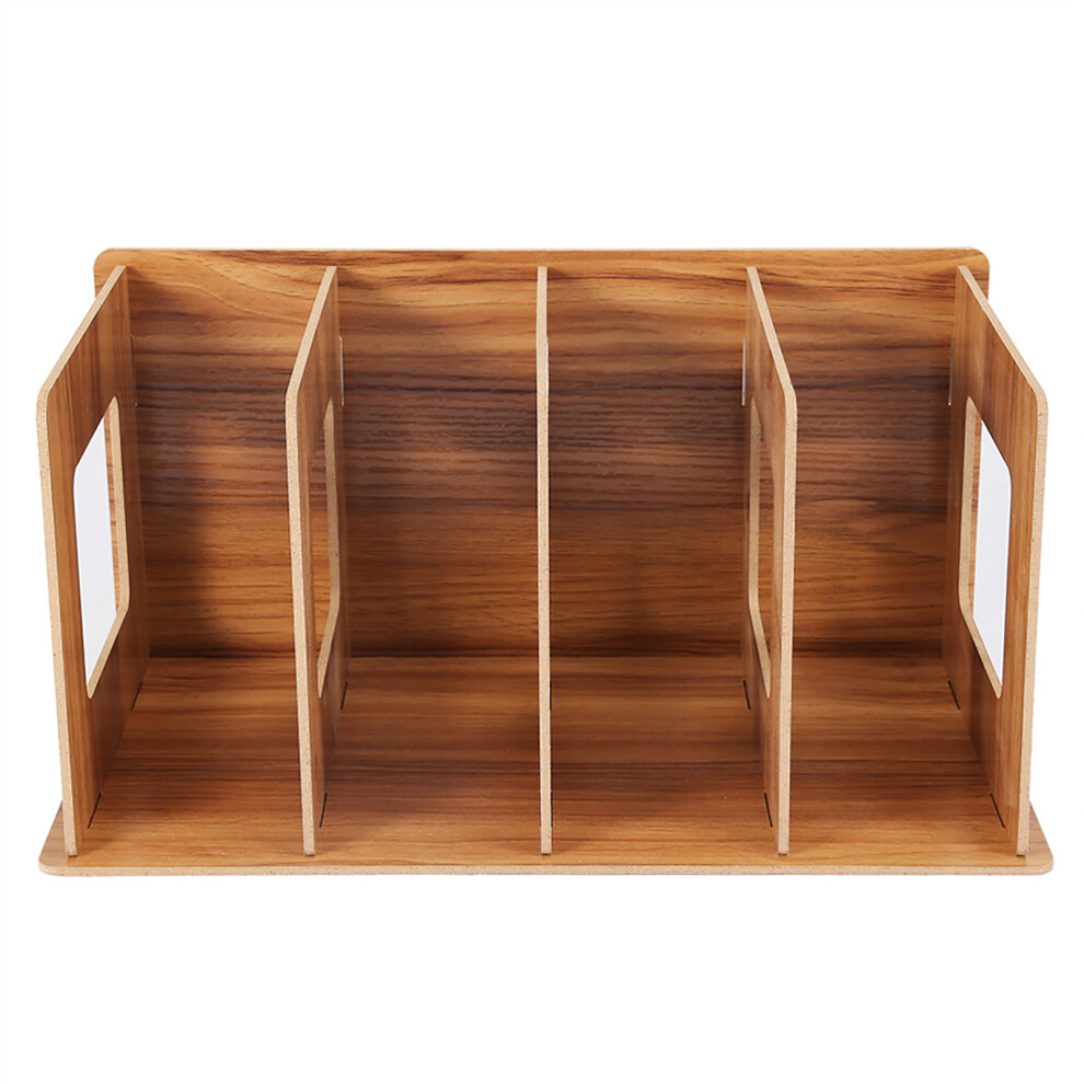 Wooden Diy Desktop Bookshelf Rack Books Dvd 9387669545389