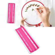 Organizador de hilo dental con 50 ranuras, 1 juego, color Rosa Rojo