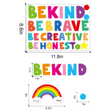 3 Sheets Süße Wandaufkleber DIY Englisch Inspirierende Slogans Thematisch Jungen Kinderzimmer Wandsticker Abziehbare Vinyl-Wandkunst Dekora