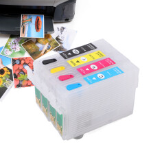 Schwarz, Blau, Rot, Gelb Tintenpatrone 4-Farben-Zubehör-Set Kit für T0711 T0712 T0713 T0714 Drucker