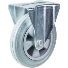 200mm 8" rueda de caucho gris fija fuerte capacidad 205kg