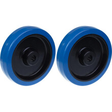 200mm 8" Rad blauer Gummi mit Nylon Zentrum rostfreies Lager 800kg, Satz von 2