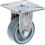 Parnells 50mm 2" stainless steel castor grey rubber, fixed, 40kg 1