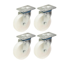 Ruedas de nylon de 80 mm y 3 pulgadas - juego de ruedas giratorias de alta resistencia 120 kg cada una - juego de 4