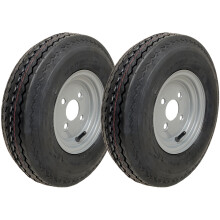 4.80/4.00-8 ruedas de alta velocidad legales para carretera, 400 8, 4 capas, 100 mm PCD - juego de 2