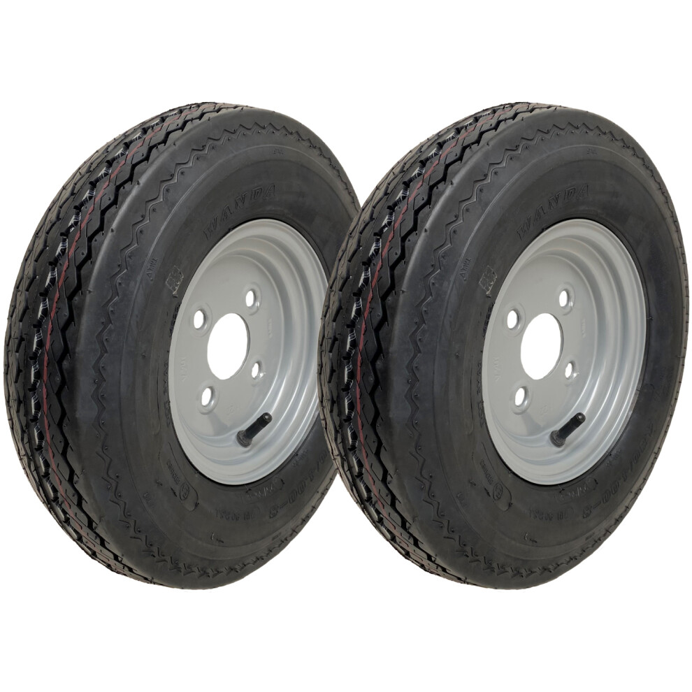 Parnells 4.80/4.00-8 Road Legal, High Speed Wheels, 400 8, 4Ply, 100Mm Pcd - Set Of 2