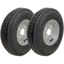 4.80/4.00-8 roues à grande vitesse, légales pour la route 338kgs, 400 8, 6ply, 4" PCD - set of 2