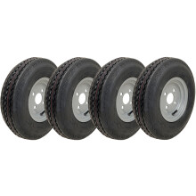 4.80/4.00-8 llantas de alta velocidad legales para carretera, 400 8, 4 capas, 100 mm PCD - juego de 4