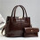 (Coffee)Versatile Crocodile Print Single Shoulder Handbag Featuring Chic Style And Ample Space Storage 1
