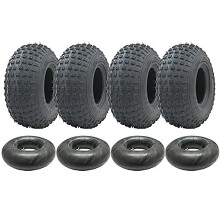 4-145/70-6 - Kit pneus et chambres à air ATV 50cc 90cc 110cc 75 kgs - Wanda P319 Quad ty ty