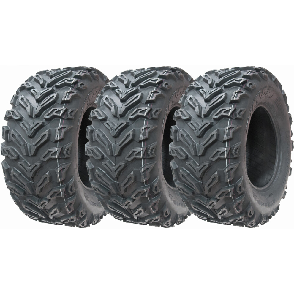 Parnells 25X10.00-12 Quad Atv Tyres 6Ply Wanda P3103 E-Marked Road Legal Tires (Set Of 3)