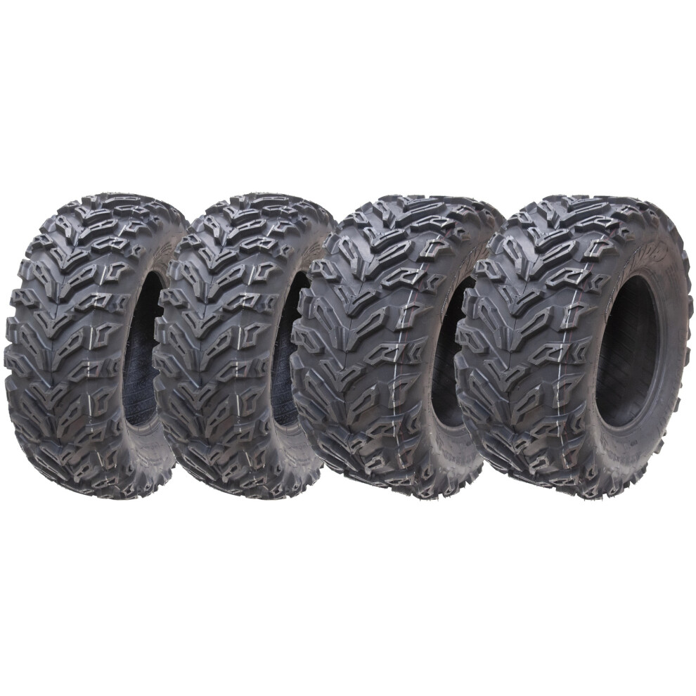 Parnells 25X10.00-12 & 25X8.00-12 Quad Atv Tyres 6Ply Wanda E-Marked Legal (Set Of 2 &2)