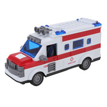 Ferngesteuertes Rettungswagen-Kinderspielzeug, Vier-Wege-Licht, Fernsteuerbarer Kinder-Rettungswagen, Simulationsmodell Auto