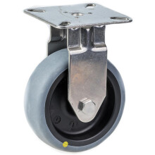 Rueda fija de acero inoxidable de 75 mm con termoplástico gris conductor de la electricidad