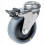 Parnells Rueda giratoria/freno de acero inoxidable de 75 mm con termoconductor gris 1