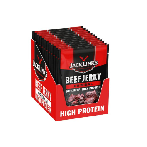 Jack Links Beef Jerky Original 12 x 60g High Protein Halal Snack Box