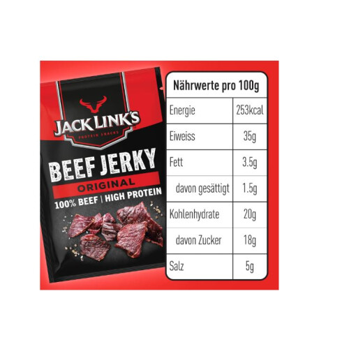 Jack Links Beef Jerky Original 12 x 60g High Protein Halal Snack Box 1