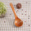 Natural Wooden Ladle Long Handle Spoon Kitchen 7
