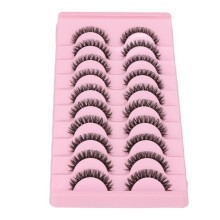 10 Paar False Wimpern DD-Krümmung Mehrfachpack Erweiterung Leichtweithaftend Bequeme Weiche Wimpern Make-up Typ A