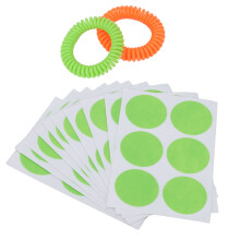 32 Stück Moskito-Abwehr-Sticker-Armband-Set, wasserdicht, schweißfest, tragbares Pflanzenextrakt, Moskito-Abwehr-Armband