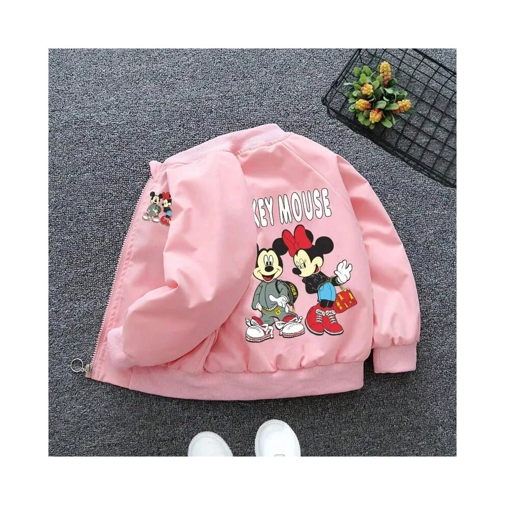 (Beige, 6t) 2024 New Spring Autumn Baby Girls Boys Minnie Mickey Mouse Jacket Coats Kids Cartoon Fashion Zipper Outerwear Children Clothing-image-OPC-PJN6M8Y-NEW