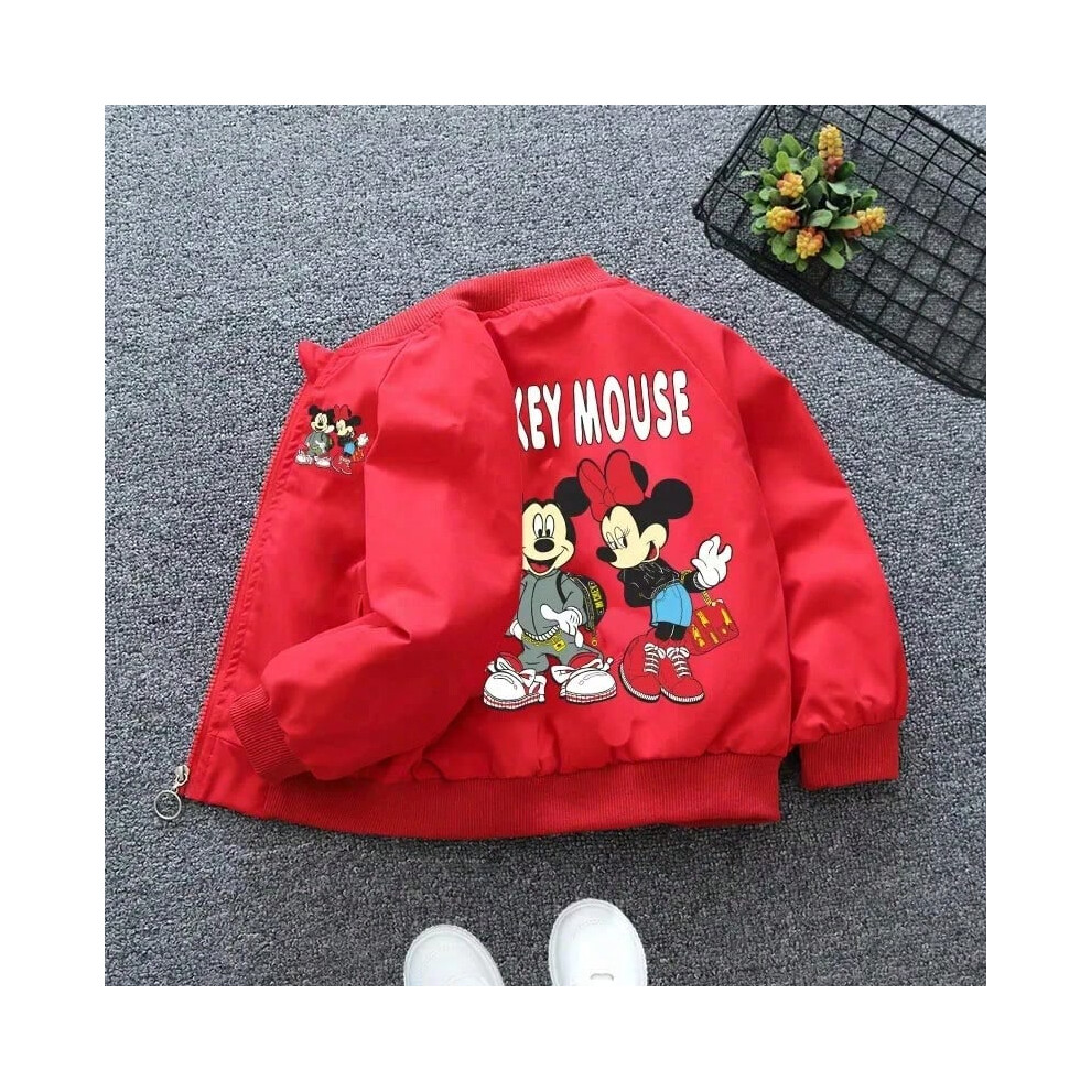 (black, 7T-8T) 2024 New Spring Autumn Baby Girls Boys Minnie Mickey Mouse Jacket Coats Kids Cartoon Fashion Zipper Outerwear Children Clothing-image-OPC-PJN6M9H-NEW
