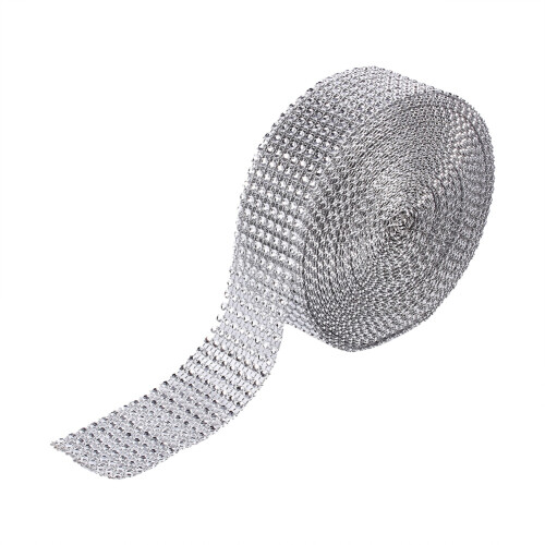 10 Yard Rhinestone Mesh Ribbon Roll Crystal 1