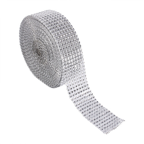 10 Yard Rhinestone Mesh Ribbon Roll Crystal