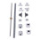 Kit de tornillo de avance T8 350mm 8mm eje de doble riel 2