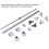 Kit de tornillo de avance T8 350mm 8mm eje de doble riel 6