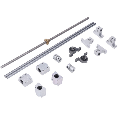 Kit de tornillo de avance T8 350mm 8mm eje de doble riel