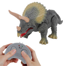 RC Dinosaur-Spielzeug, Simulation, Fernsteuerung, Triceratops, Laufende Beine, Leuchtende Augen, öffnender Mund, für Jungen und Mädchen