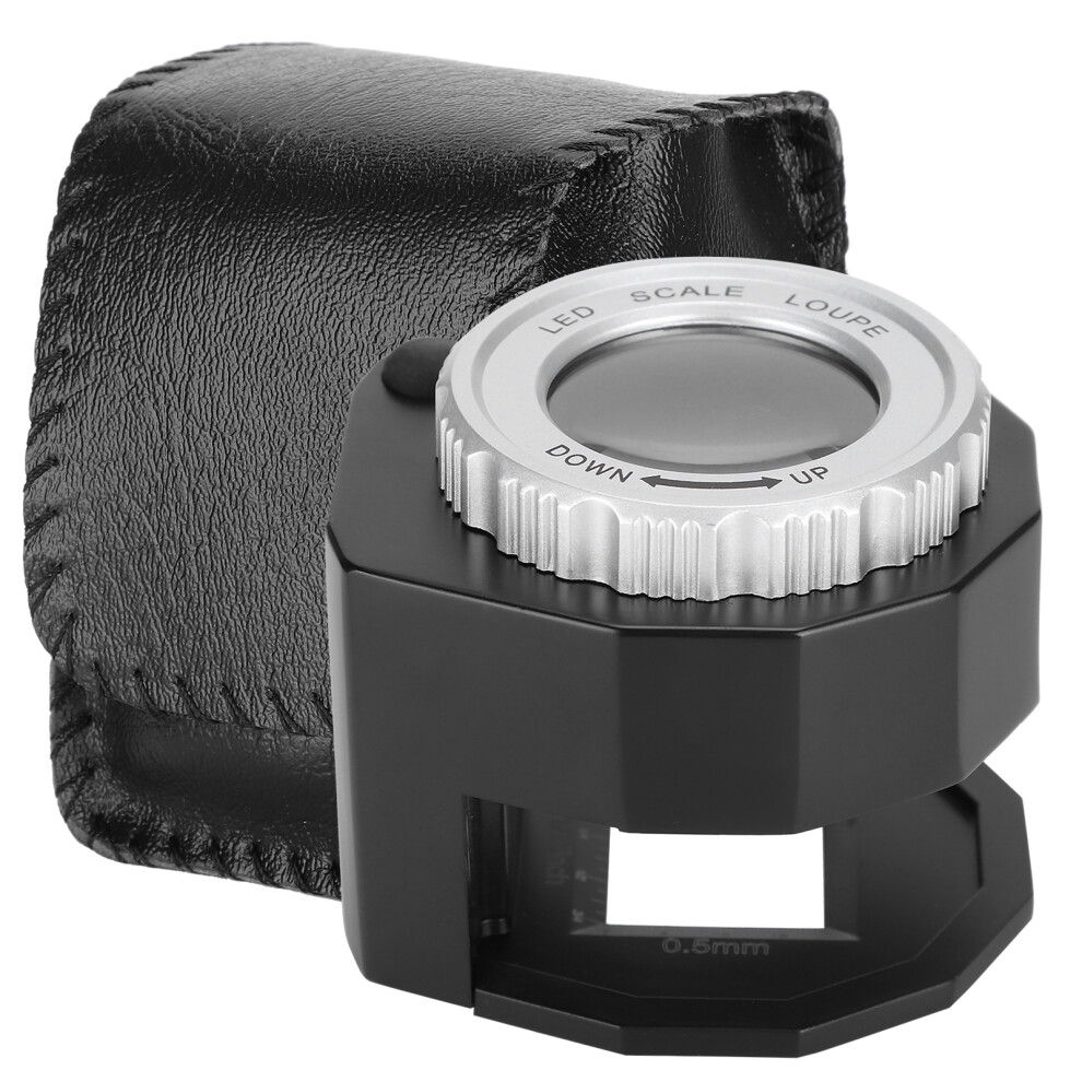 30X Metal Magnifying Glass LED UV Light Magnifier