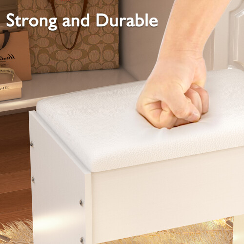 Dressing Table Stool Piano Seat Padded Soft Makeup Bench Chair Bar 2