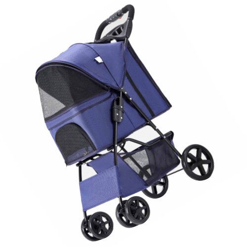 Pet Stroller Lightweight Foldable Ventilate Oxford 2