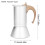 Cafetera moka de metal plateado, 300 ml 6