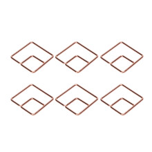 100 piezas de clips dorados para planificador de forma cuadrangular