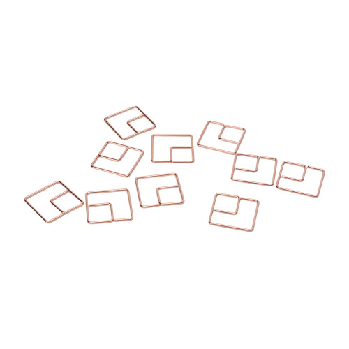 100 piezas de clips dorados para planificador de forma cuadrangular 2