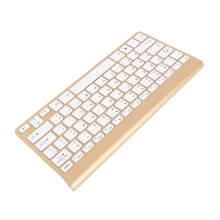Conjunto de teclado y ratón inalámbricos 2.4G, de 78 teclas, dorado.