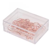 100 piezas mini conejo oro rosado clips de papel de metal