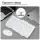 Wireless Keyboard Mouse Combo 2.4G Ergonomic Silent White 8