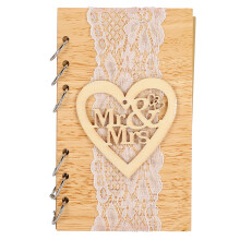 Wooden Guest Book Memorable Signature Message