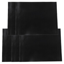 5 piezas de alfombrillas para horno de fibra de vidrio 50x40 cm negro