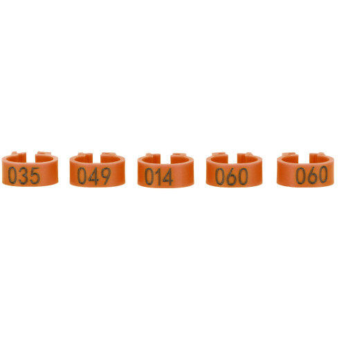 001‑100 Numbered Bird Leg Bands 8mm Poultry 1