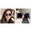 Gafas de sol con strass UV400 lentes gradientes de cristal 6