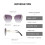 Gafas de sol con strass UV400 lentes gradientes de cristal 3